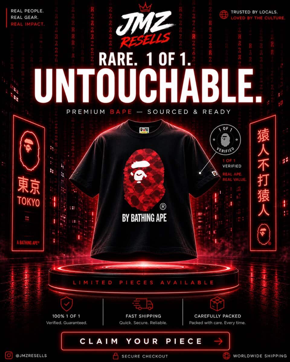 Ape Head Tee — Stealth Black